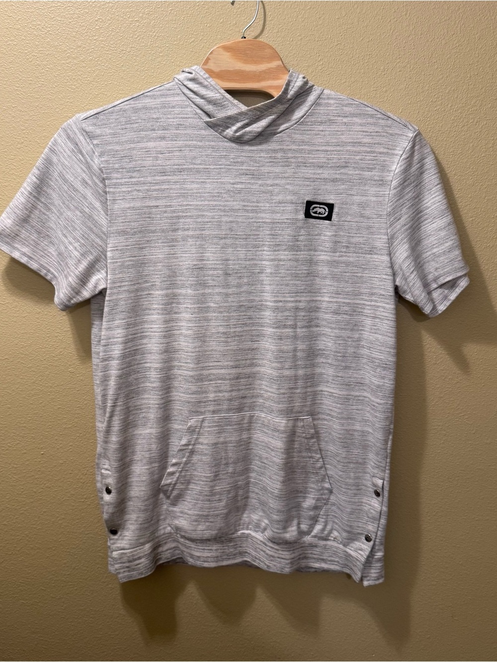 Men’s 2XLT Ecko Unltd. Heather Gray Short Sleeve Hooded Shirt